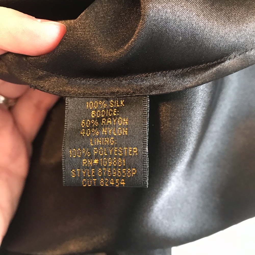 Donna Ricco Sz 12P silk lace Little Black Dress - Picture 5 of 8